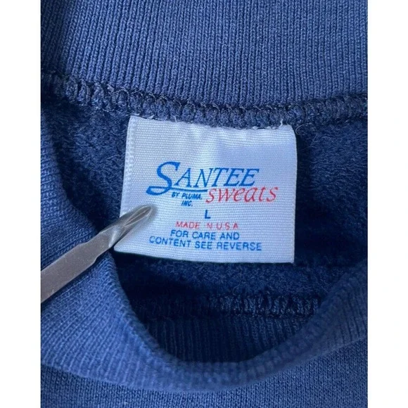 Vintage 90s Michigan Wolverines Spellout Large USA Blue Crewnexk Sweatshirt VTG - Picture 3 of 7